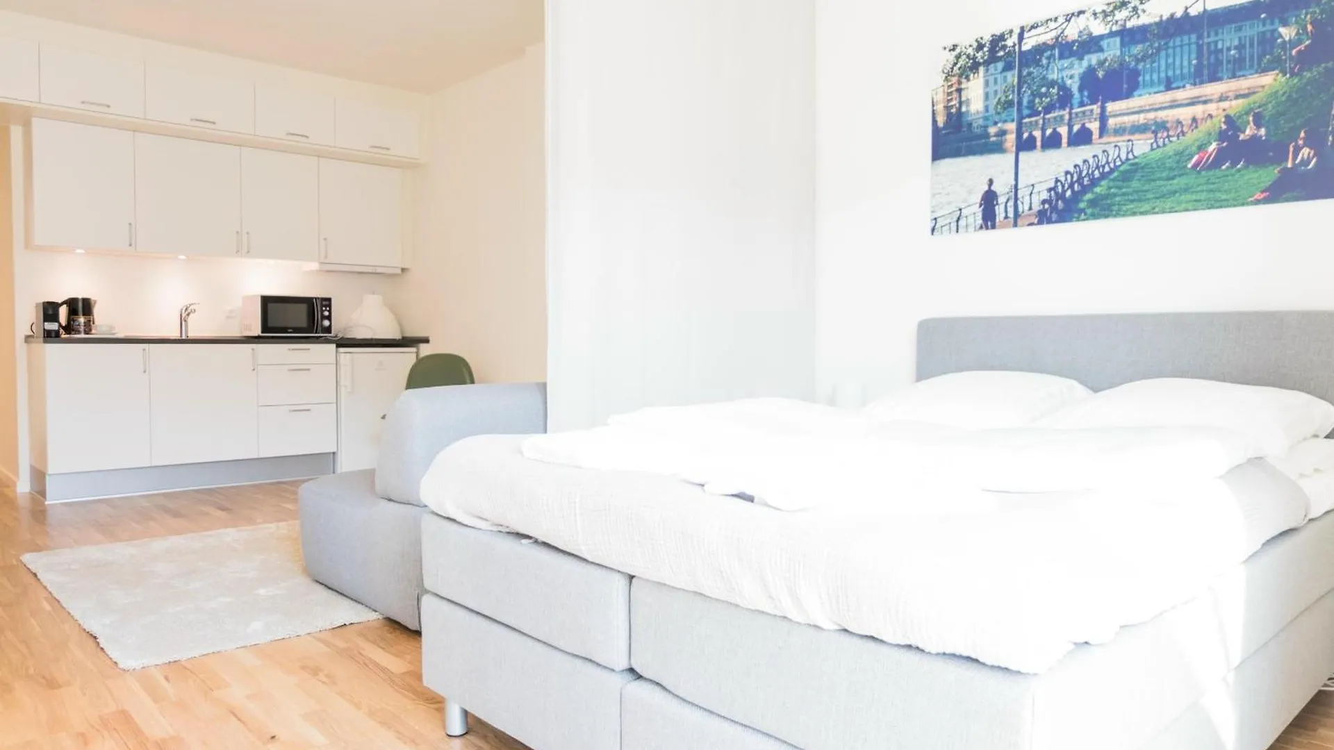 Daire Cool Studio-Apartment In Fredriksberg Wbalcony Kopenhag
